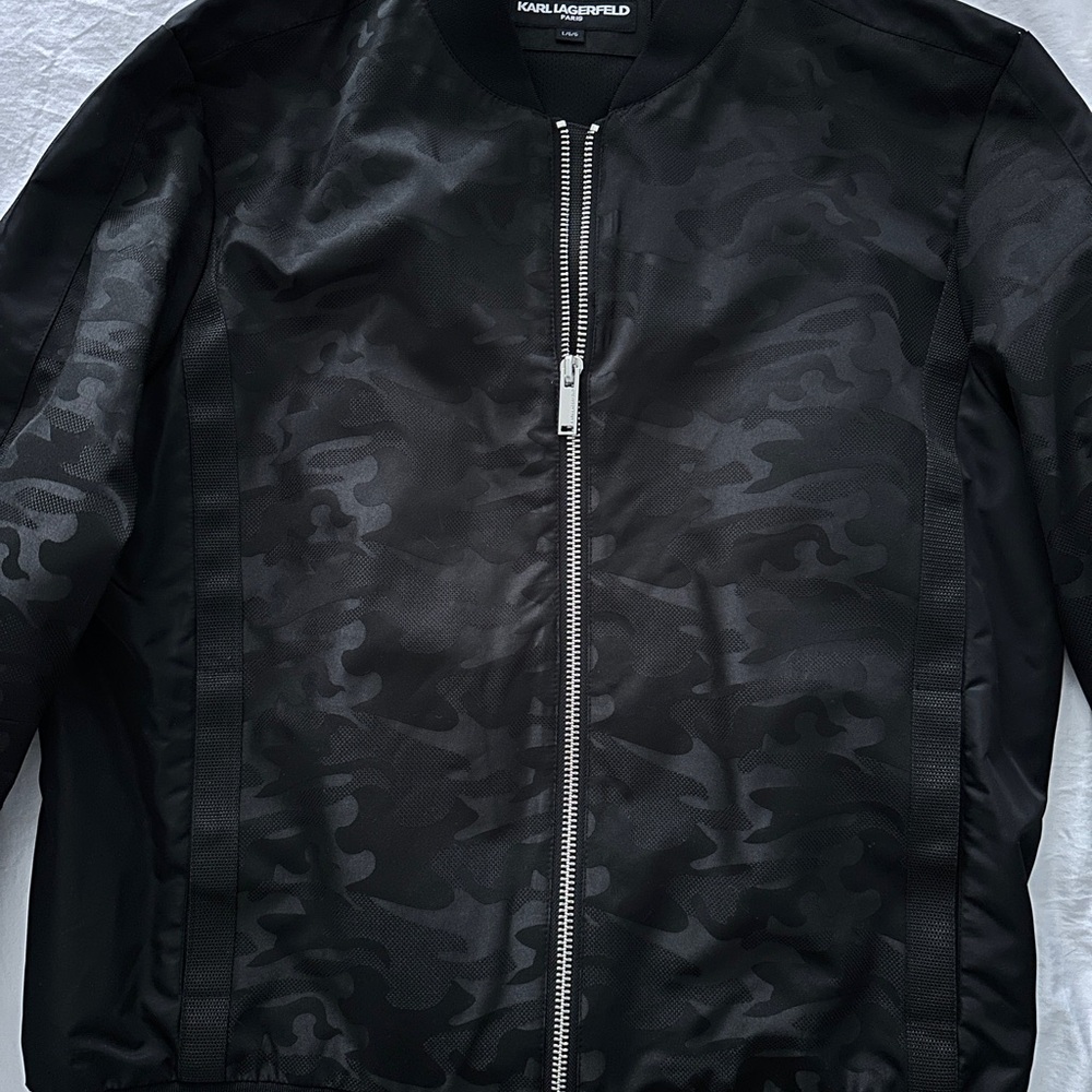Karl Lagerfeld Black Camouflage Men's Jacket
